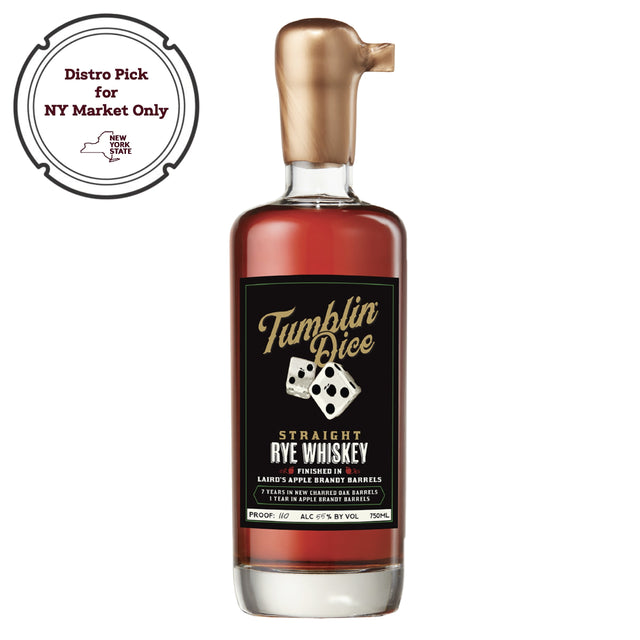 Tumblin Dice Apple Jack Finished 8 Year Single Barrel "9th Floor" Rye Straight Whiskey | Free Shipping on orders $400+