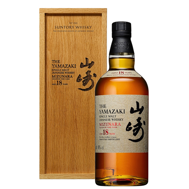 Suntory Yamazaki Mizunara 18 Years Single Malt Japanese Whisky | Free Shipping on orders $400+