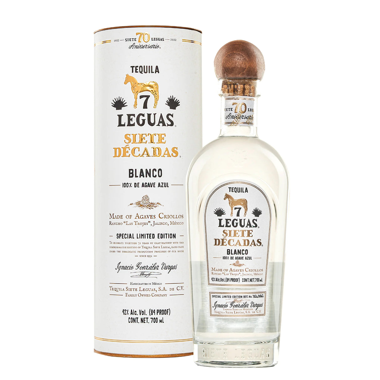 Siete Leguas "Siete Decadas" Blanco Tequila