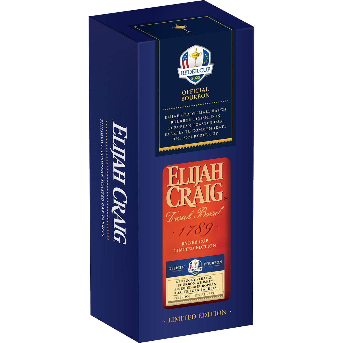 Elijah Craig Ryder Cup Limited Edition Toasted Barrel Straight Bourbon ...