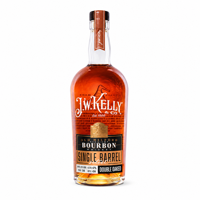 J.W. Kelly Single Barrel Select Old Milford Double Oaked Straight Bourbon Whisky | Free Shipping on orders $400+