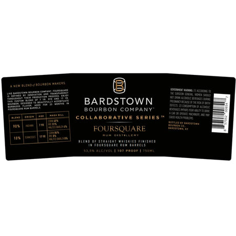 Bardstown Bourbon Company Collaborative Series Foursquare Rum Barrel Finish Straight Bourbon Whiskey - De Wine Spot | DWS - Drams/Whiskey, Wines, Sake