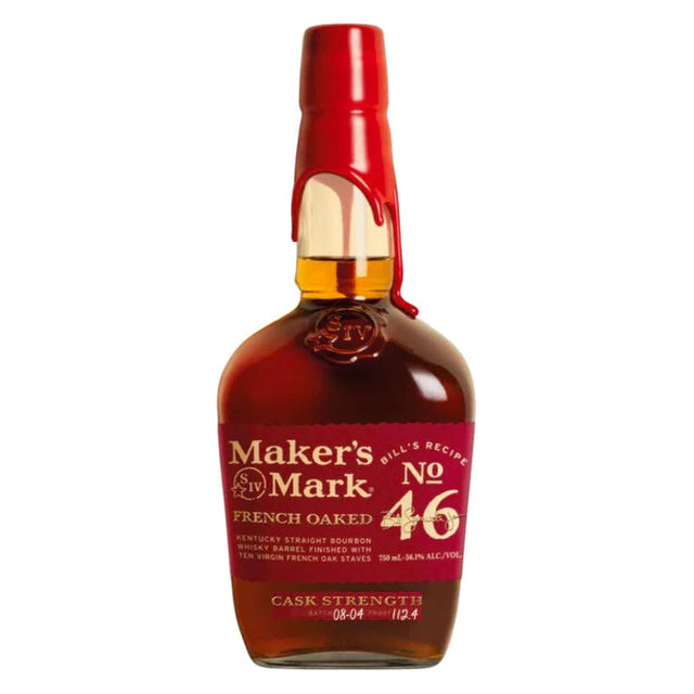 Maker's Mark 46 Cask Strength Kentucky Straight Bourbon Whisky Barrel Finished With Ten Virgin French Oak Staves