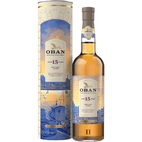 Oban Exclusive Release Aged 15 Years Port Cask Finish Single Malt Scotch Whisky | Free Shipping on orders $400+