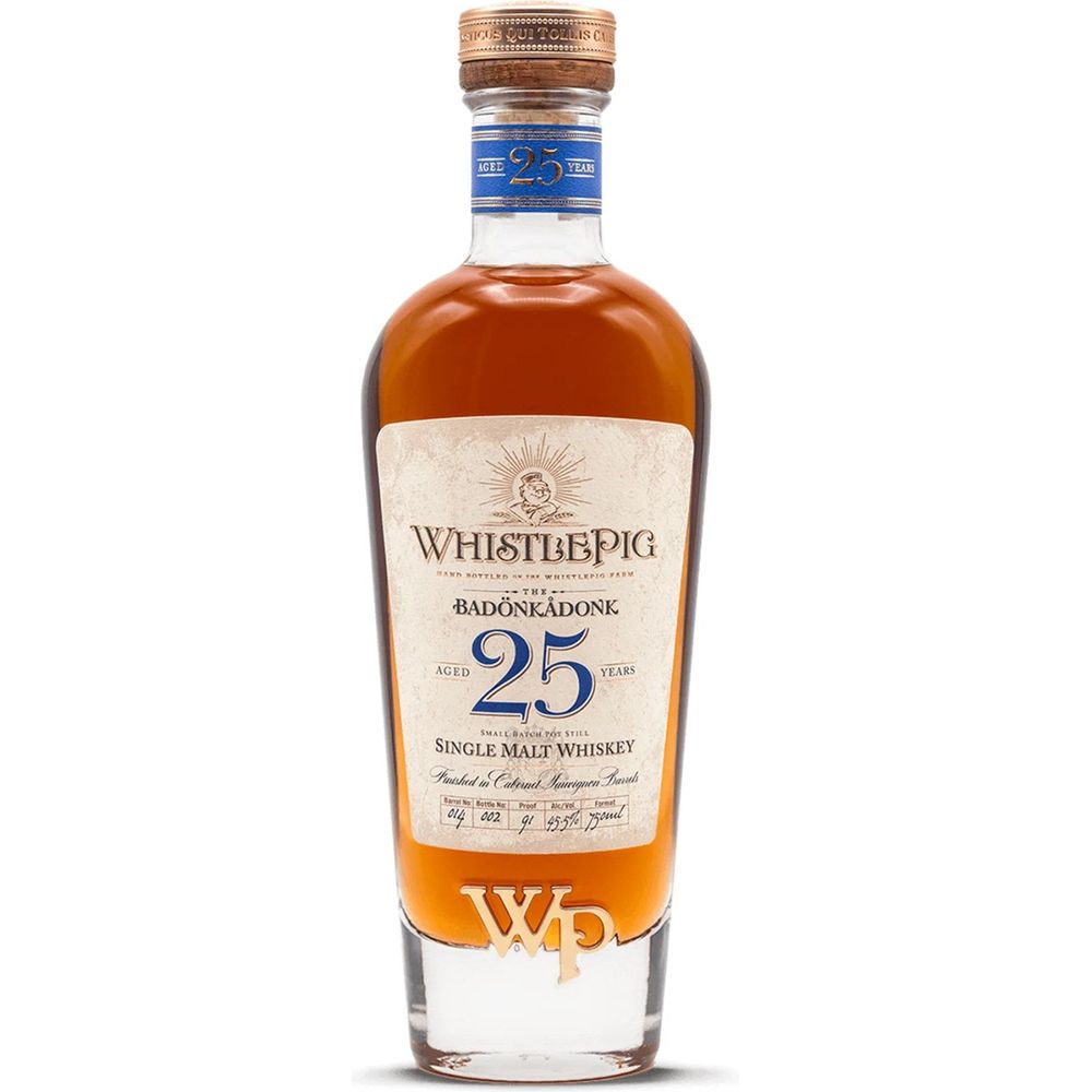 WhistlePig The Badonkadonk 25 Years Single Malt Whiskey – De Wine