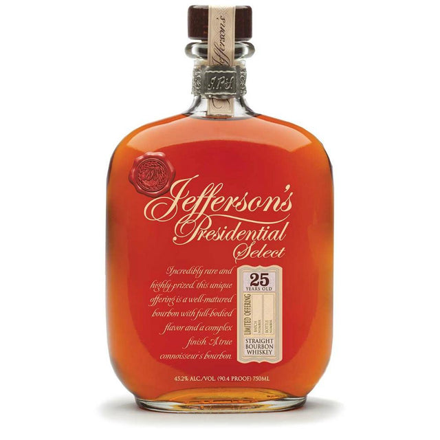 Jefferson's Presidential Select 25 Year Old Straight Bourbon Whiskey 750ml