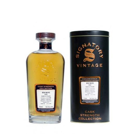 Ben Nevis 23 yrs Sherry Butt Cask Strength Signatory Single Malt Scotch Whisky - De Wine Spot | DWS - Drams/Whiskey, Wines, Sake
