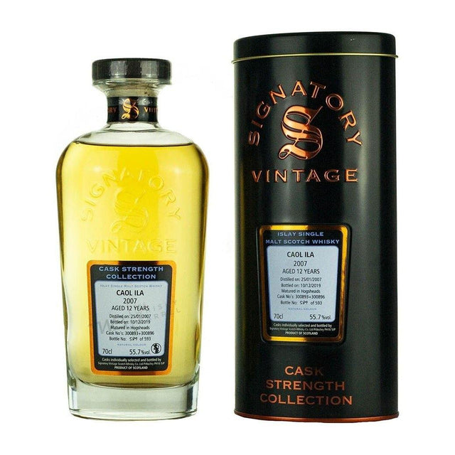 Caol Ila 12 yrs Islay Cask Strength Signatory Single Malt Scotch Whisky 750ml