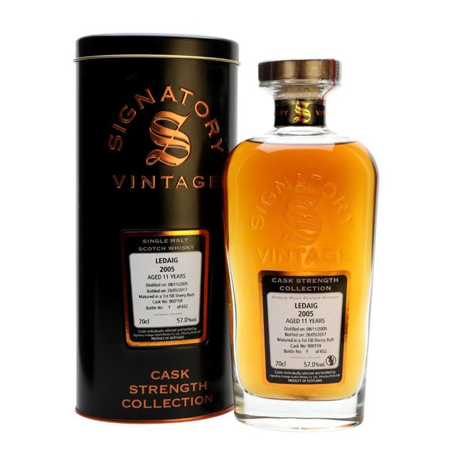 Ledaig 11 yrs Island Cask Strength Signatory Single Malt Scotch Whisky 750ml