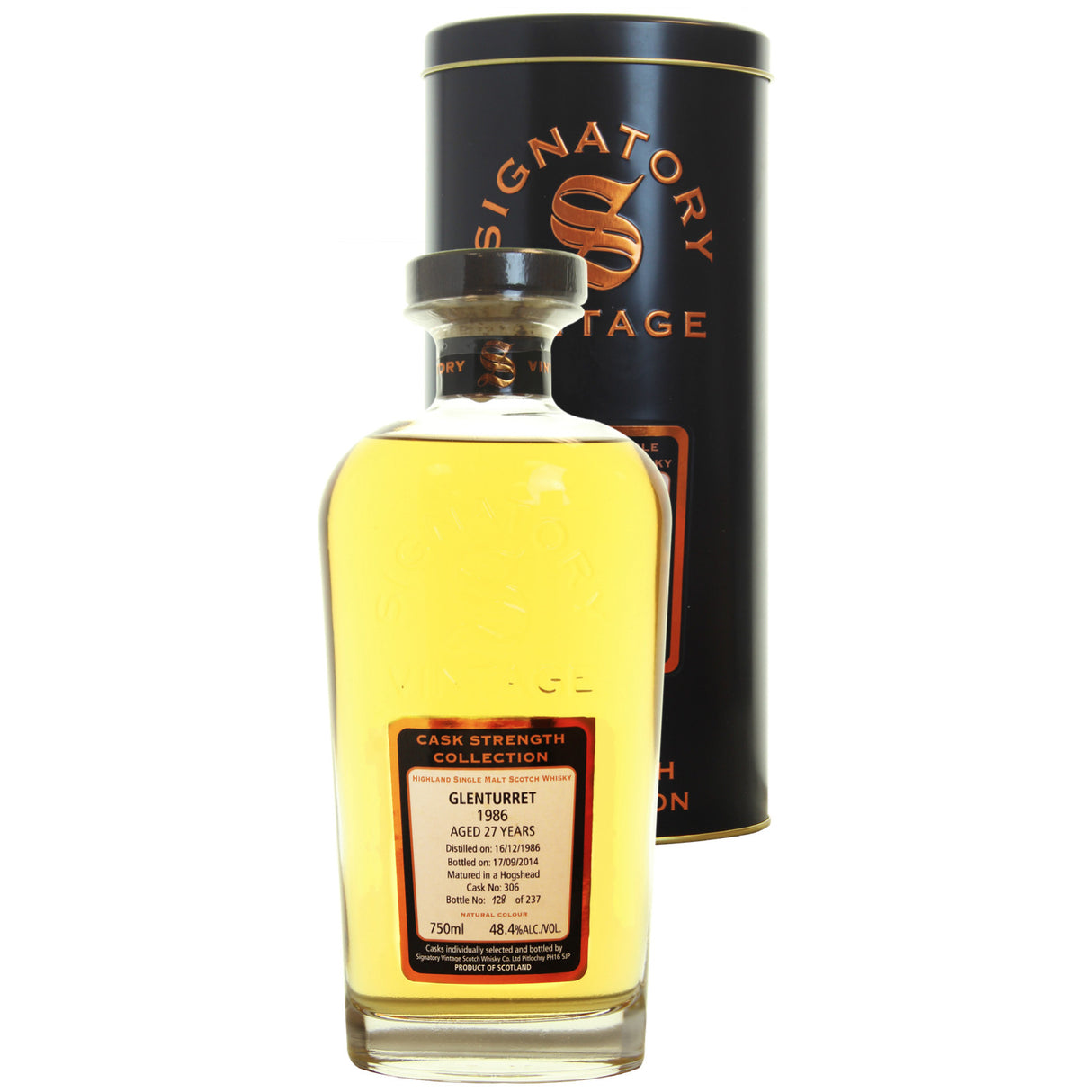 Glenturret Hogshead 29 yrs Highland Cask Strength Signatory Single Malt Scotch Whisky - De Wine Spot | DWS - Drams/Whiskey, Wines, Sake