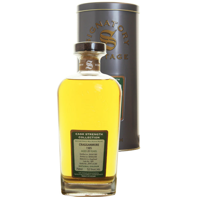 Graggnmore Hogshead 20 yrs Speyside Cask Strength Signatory Single Malt Scotch Whisky 750ml