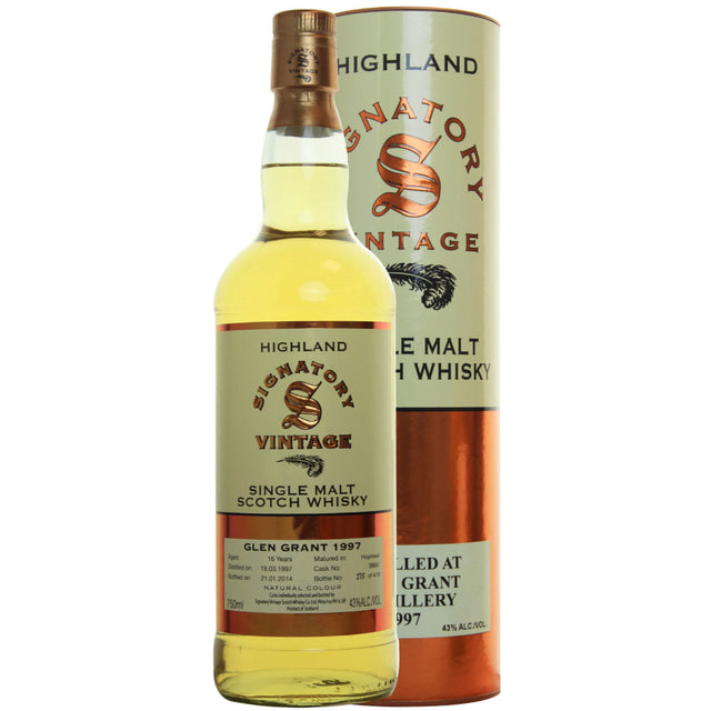 Glen Grant Sherry Butt 16 yrs Highland 86 Proof Signatory Single Malt Scotch Whisky 750ml