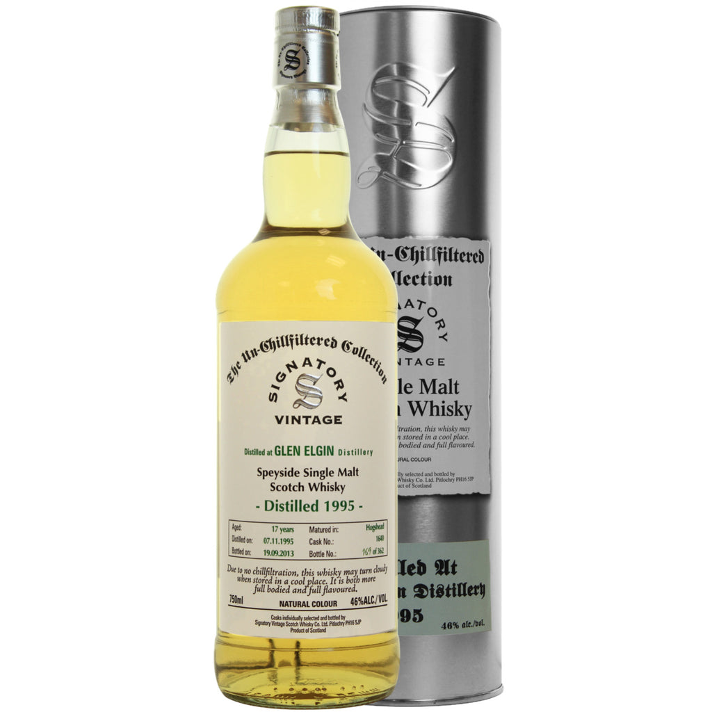 Glen Elgin 17 yrs Speyside Unchillfiltered Signatory Single Malt Scotch Whisky - De Wine Spot | DWS - Drams/Whiskey, Wines, Sake