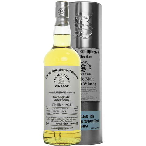 Laphroig 14 yrs Islay Unchillfiltered Signatory Single Malt Scotch Whisky - De Wine Spot | DWS - Drams/Whiskey, Wines, Sake