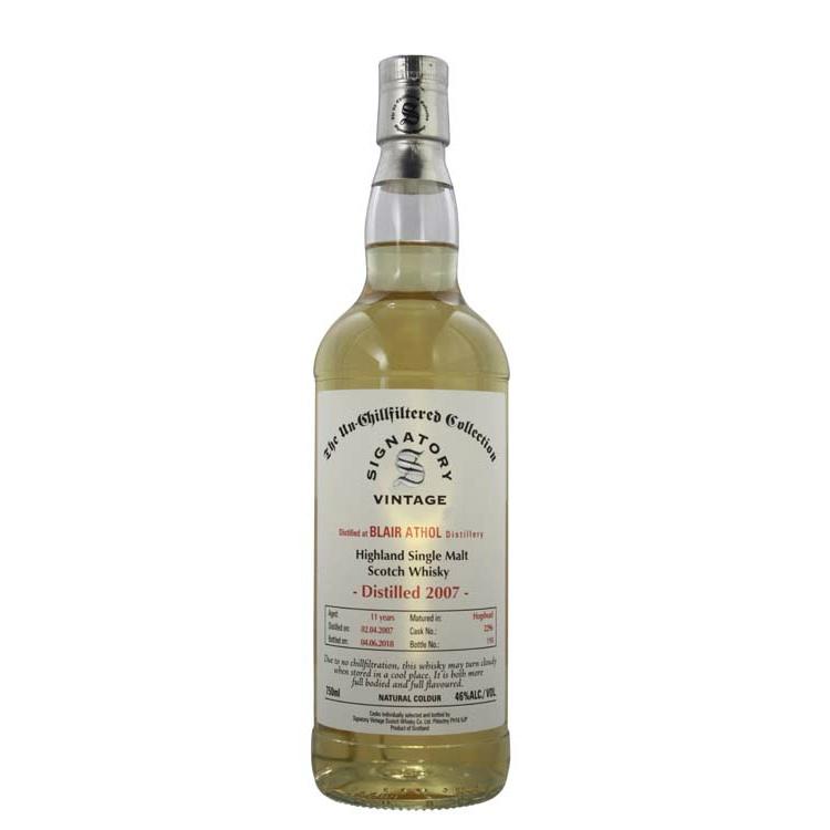 Blair Athol 11 yrs Highland Unchillfiltered Signatory Single Malt Scotch Whisky