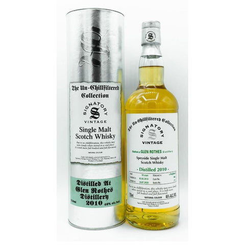 Glenrothes 10 yrs Unchillfiltered Signatory Single Malt Scotch Whisky - De Wine Spot | DWS - Drams/Whiskey, Wines, Sake