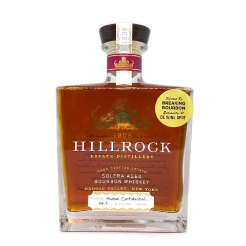 Hillrock Estate Distillery Solera Aged Barrel Proof Breaking Bourbon "Hudson Confidential" Pick - De Wine Spot | DWS - Drams/Whiskey, Wines, Sake