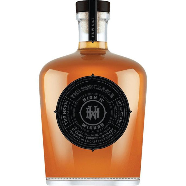 High N' Wicked 12 Years Old The Honorable Straight Bourbon Whiskey Finished In Ex-Cabernet Barrels 750ml