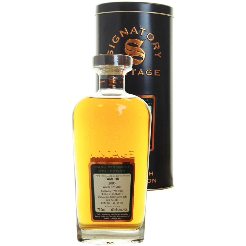 Tamdhu Sherry Butt 8 yrs Speyside Cask Strength Signatory Single Malt Scotch Whisky - De Wine Spot | DWS - Drams/Whiskey, Wines, Sake