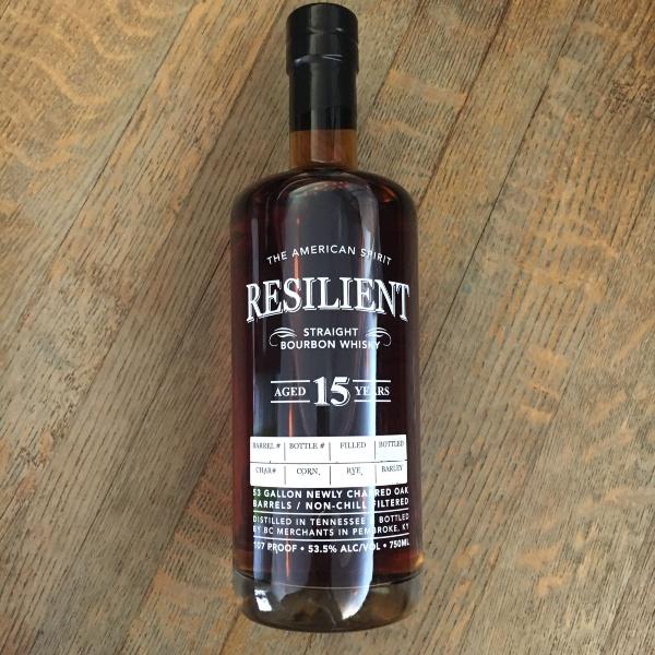 Resilient 15-Year-Old Single Barrel Straight Bourbon Whiskey 750ml