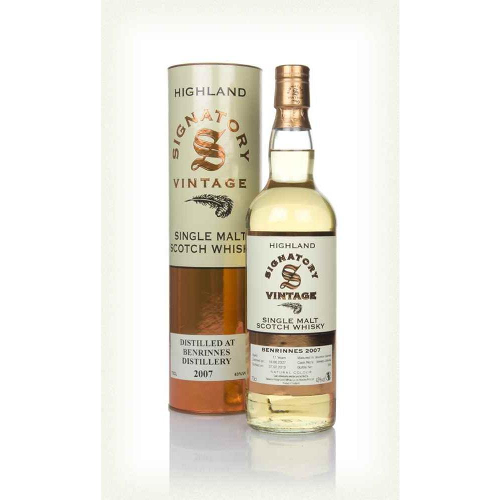 Benrinnes 11 Years Speyside Hogshead 86 Proof Signatory Single Malt Scotch Whisky