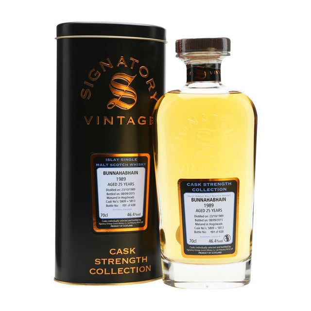 Bunnahabhain 25 yrs Islay Cask Strength Signatory Single Malt Scotch Whisky 750ml