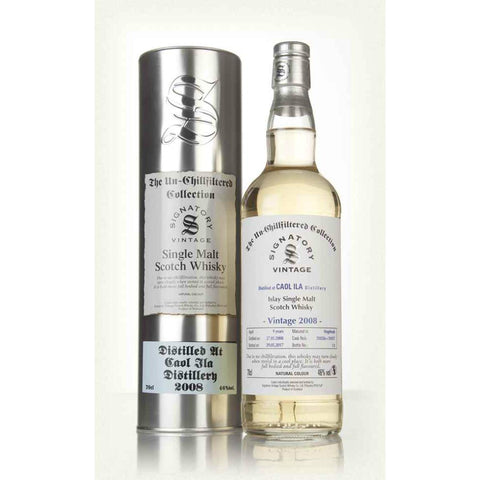 Caol Ila 8 yrs Hogshead Unchillfiltered Signatory Single Malt Scotch Whisky - De Wine Spot | DWS - Drams/Whiskey, Wines, Sake