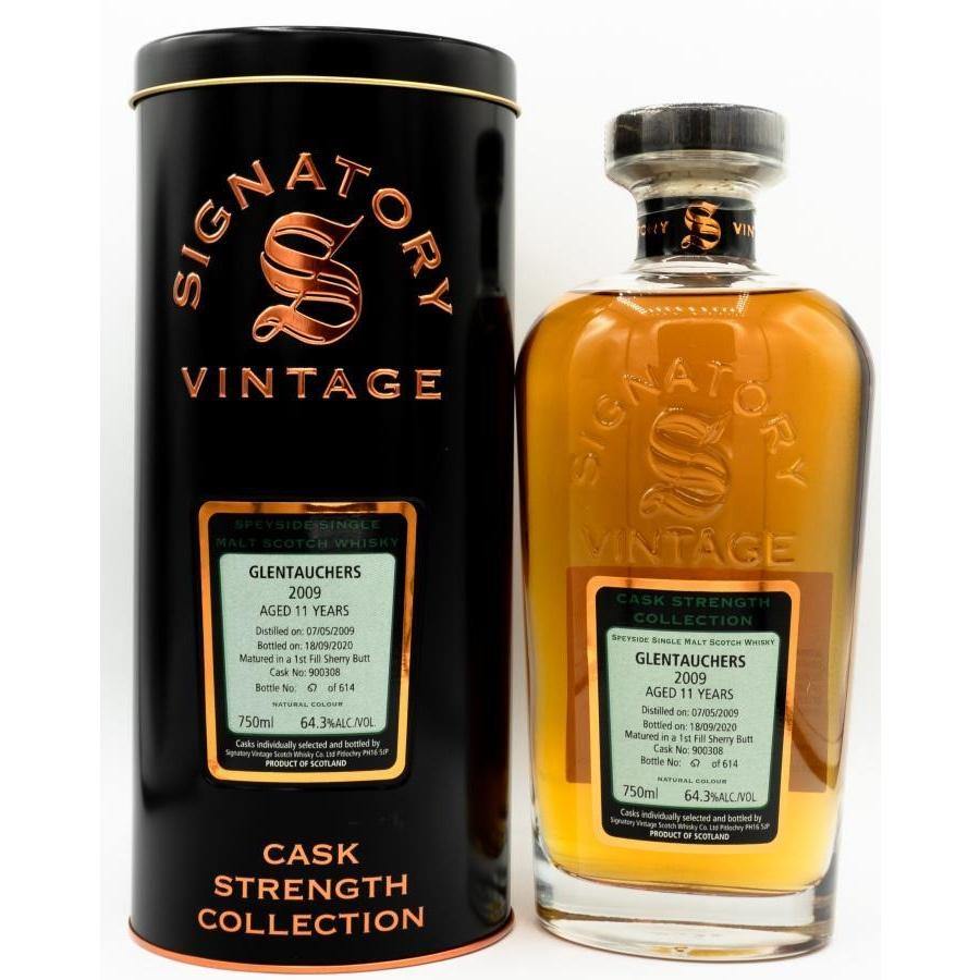 Glentauchers 11 yrs Speyside Cask Strength Signatory Single Malt Scotch Whisky 750ml