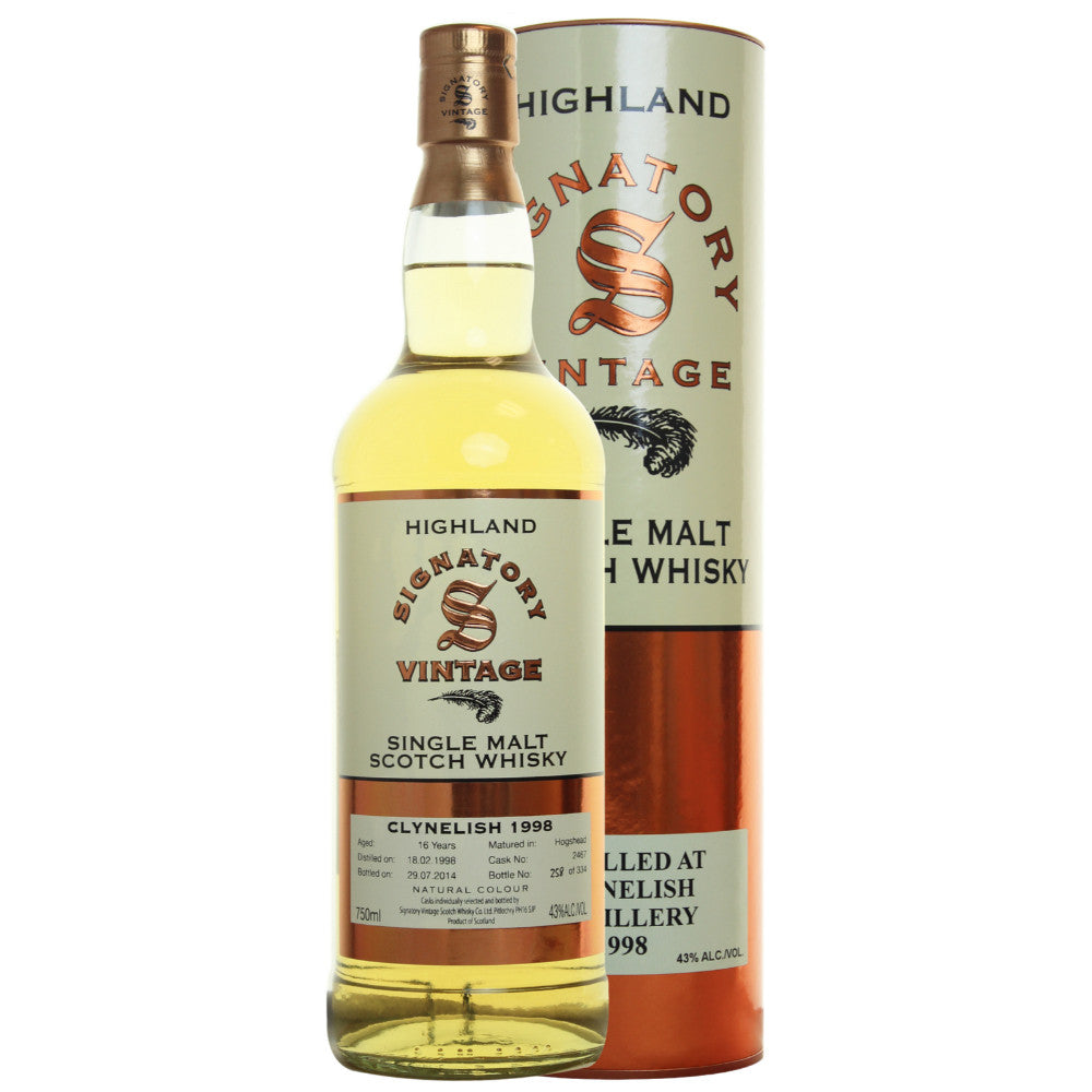 Clynelish Hogshead 16 yrs Highland 86 Proof Signatory Single Malt Scotch Whisky - De Wine Spot | DWS - Drams/Whiskey, Wines, Sake