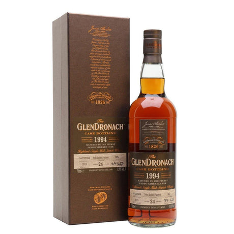 The GlenDronach 25 Years Cask Bottling Distilled 1994 Highland Single Malt Scotch Whisky - De Wine Spot | DWS - Drams/Whiskey, Wines, Sake