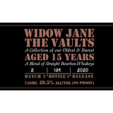 Widow Jane The Vaults 15 Years A Blend of Straight Bourbon Whiskey 750ml