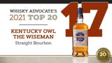 Kentucky Owl "The Wiseman American" Kentucky Straight Bourbon Whiskey - De Wine Spot | DWS - Drams/Whiskey, Wines, Sake