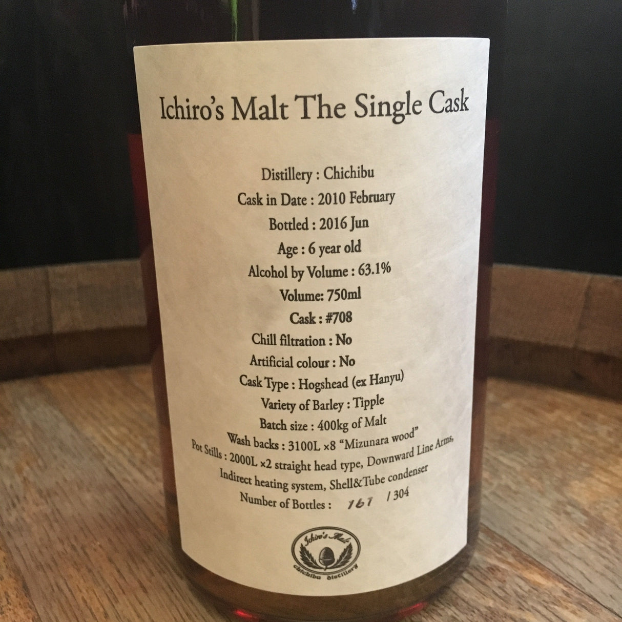 Chichibu Distillery Ichiro's Malt The Single Cask #708 Single Malt Japanese Whisky - De Wine Spot | DWS - Drams/Whiskey, Wines, Sake