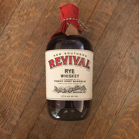 High Wire Distilling Company New Southern Revival Rye Whiskey Finished In Tawny Port Barrels - De Wine Spot | DWS - Drams/Whiskey, Wines, Sake