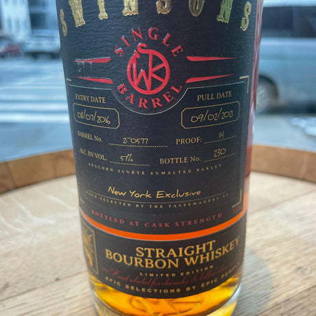 Doc Swinson's New York Exclusive 5 Year Old Single Barrel Cask Strength Straight Bourbon Whiskey - De Wine Spot | DWS - Drams/Whiskey, Wines, Sake