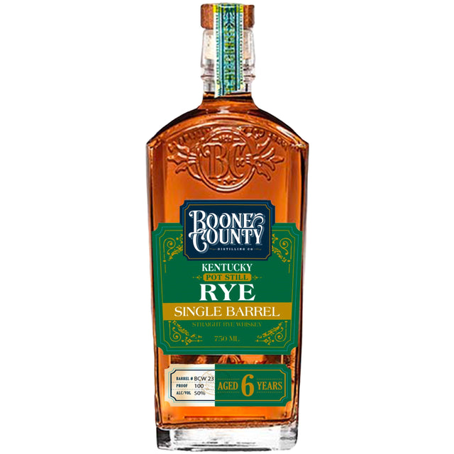 Boone County Distilling Co Pot Still 6 Years Single Barrel Straight Rye Whiskey