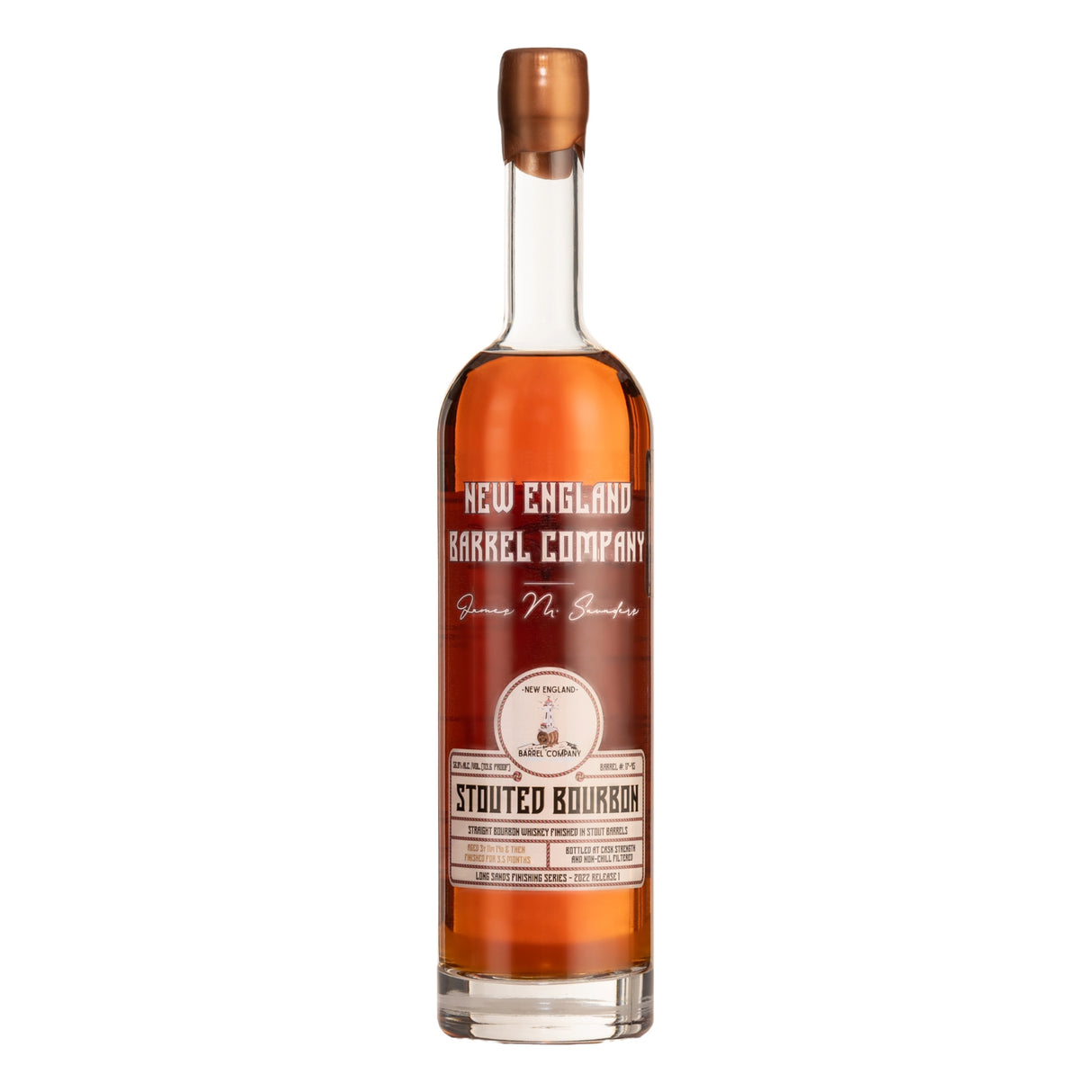 New England Barrel Company Straight Bourbon Whiskey Finished in Stout Barrels