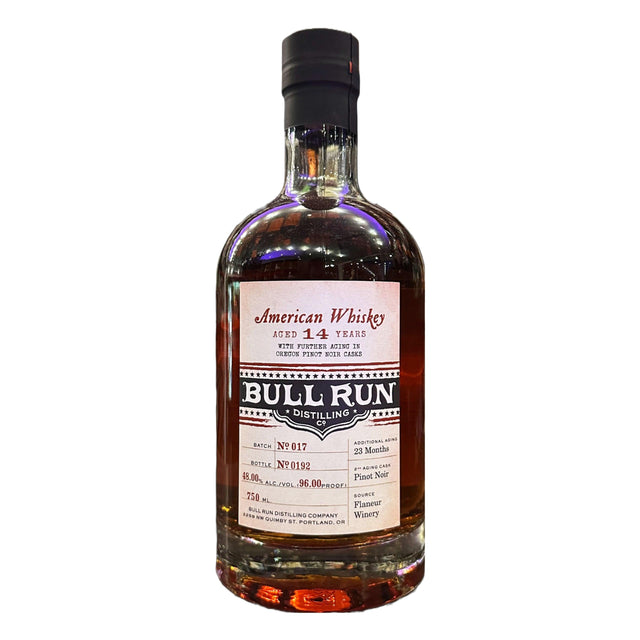 Bull Run Aged 15 Years Oregon Pinot Noir Finished Casks American Whiskey