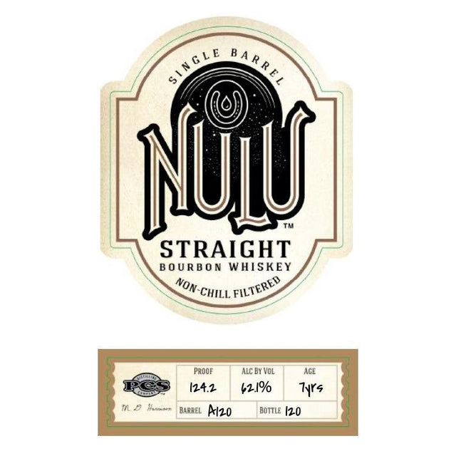 NULU 7 Year Old Single Barrel Bourbon Whiskey