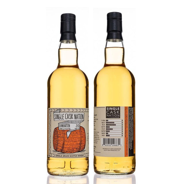 Single Cask Nation 20 Years Old Dumbarton Distillery Bourbon Hogshead Cask #211552 Single Malt Scotch Whisky - De Wine Spot | DWS - Drams/Whiskey, Wines, Sake