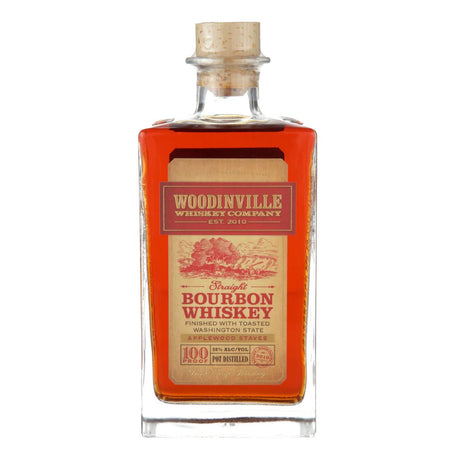 Woodinville Toasted Applewood Staves Finish Straight Bourbon Whiskey - De Wine Spot | DWS - Drams/Whiskey, Wines, Sake