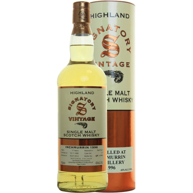 Inchmurrin Refill Butt 17 yrs Highland 86 Proof Signatory Single Malt Scotch Whisky 750ml