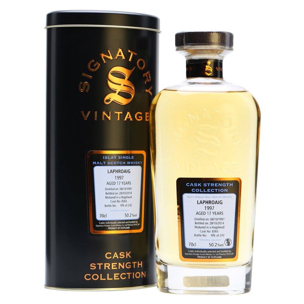 Laphroaig 17 yrs Islay Cask Strength Signatory Single Malt Scotch Whisky 750ml