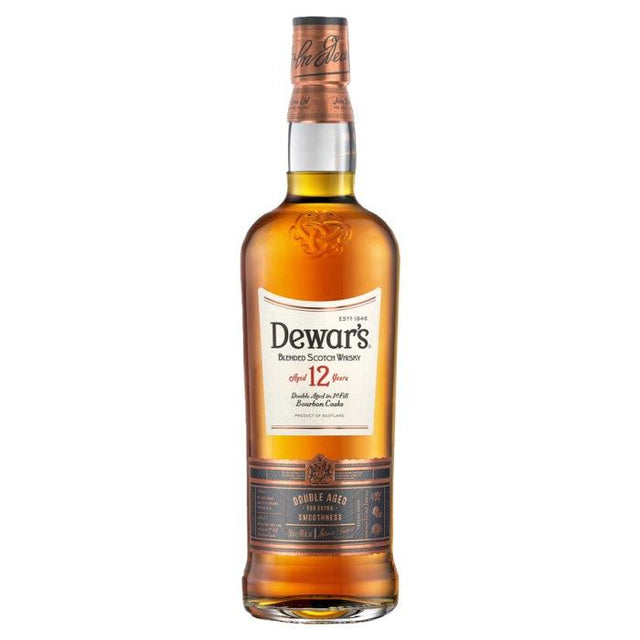 Dewar's 12 Years Double Aged in 1st Fill Bourbon Casks Blended Scotch Whisky | Free Shipping on orders $400+