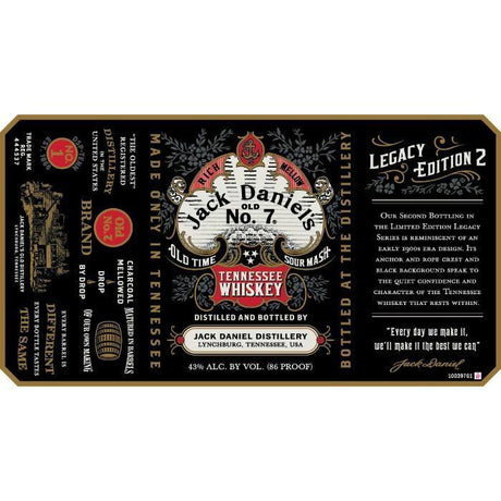 Jack Daniel's Legacy Edition 2 Tennessee Sour Mash Whiskey - De Wine Spot | DWS - Drams/Whiskey, Wines, Sake