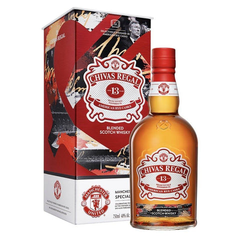 Chivas Regal 13 Years  "Manchester United" Special Edition Blended Scotch Whisky - De Wine Spot | DWS - Drams/Whiskey, Wines, Sake