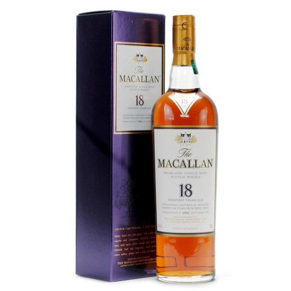 Macallan 18 Years Old Sherry Oak Highland Single Malt Scotch Whisky - De Wine Spot | DWS - Drams/Whiskey, Wines, Sake