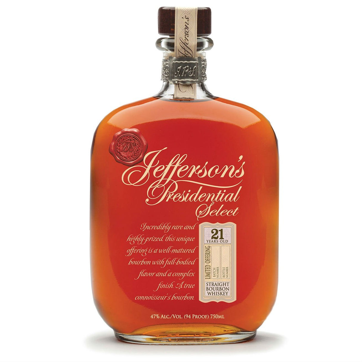 Jefferson's Presidential Select 21 Year Old Straight Bourbon Whiskey - De Wine Spot | DWS - Drams/Whiskey, Wines, Sake