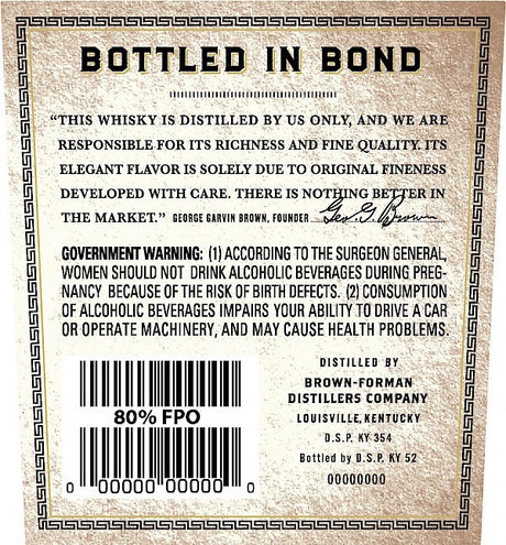 Old Forester 1897 Bottled in Bond Bourbon | Free Shipping on orders $400+