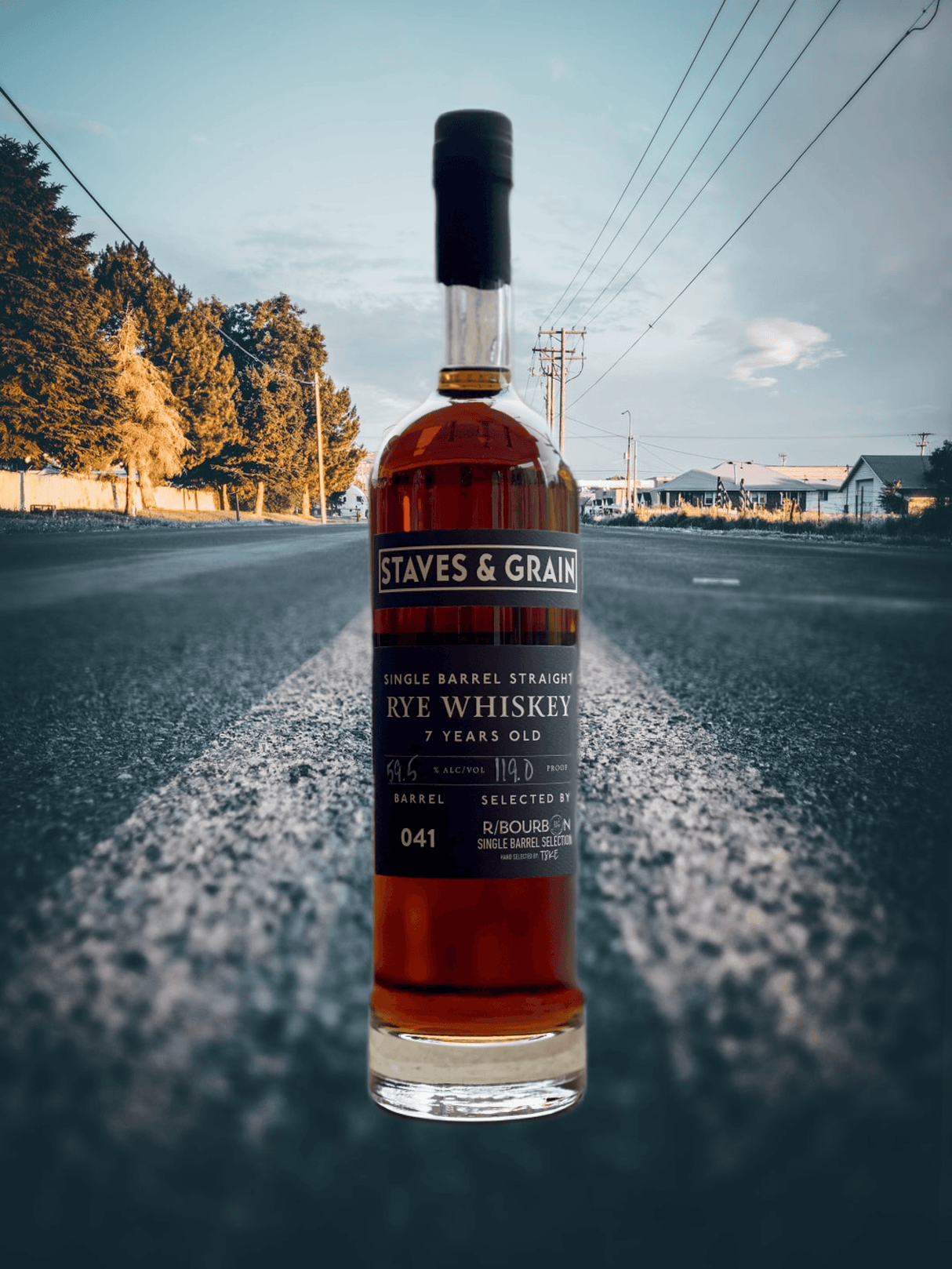 Staves & Grain "R/Bourbon" 7 Year Old Single Barrel Straight Rye Whiskey